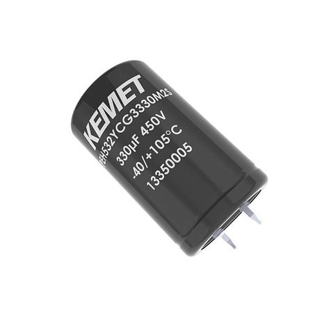 KEMET ELECTRONICS Aluminum Electrolytic Capacitor, Polarized, Aluminum (Wet), 400V, 20% +Tol, 20% -Tol, 100Uf,  PEH532VAC3100M2